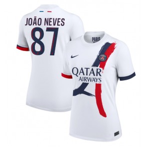 Paris Saint-Germain Joao Neves #87 Dámské Venkovní Dres 2024-25 Krátký Rukáv